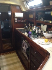 Galley, which passes through to the aft cabin